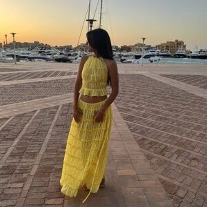 Sheer Maxi Skirt Set